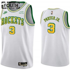 Houston Rockets Kevin Porter JR 3 Nike 2022-23 Classic Edition Valkoinen Lasten Pelipaidat Swingman